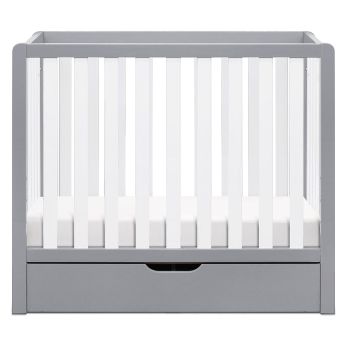 F11981GW,Carter's,Colby 4-in-1 Convertible Mini Crib w/ Trundle in Grey and White