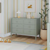 M25126LS,DaVinci,Birdie 6-Drawer Dresser in Light Sage