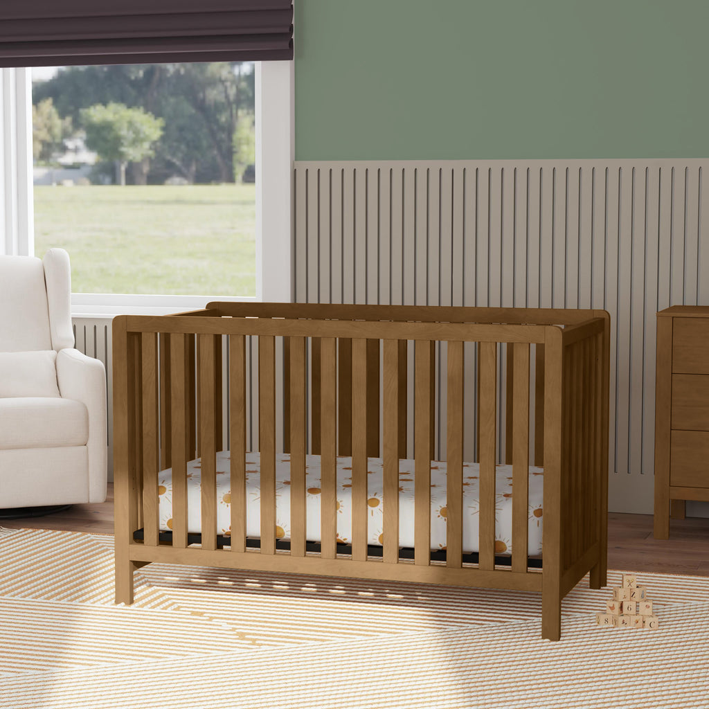 F11901L,Colby 4-in-1 Low-profile Convertible Crib in Walnut