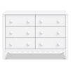 M27826W,Sammy Scallop 6-Drawer Dresser in White