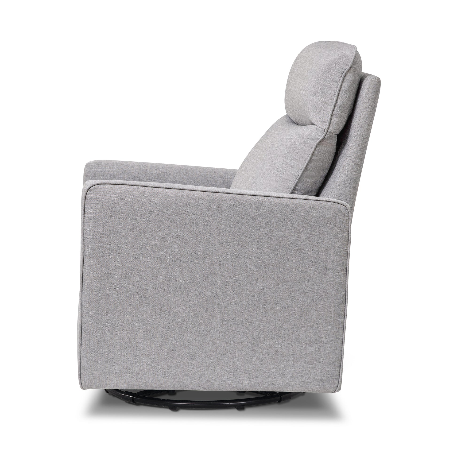 M19787MIG,DaVinci,Gabby Pillowback Swivel Glider in Misty Grey