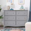 M5529G,DaVinci,Kalani 6-Drawer Double Wide Dresser in Grey Finish