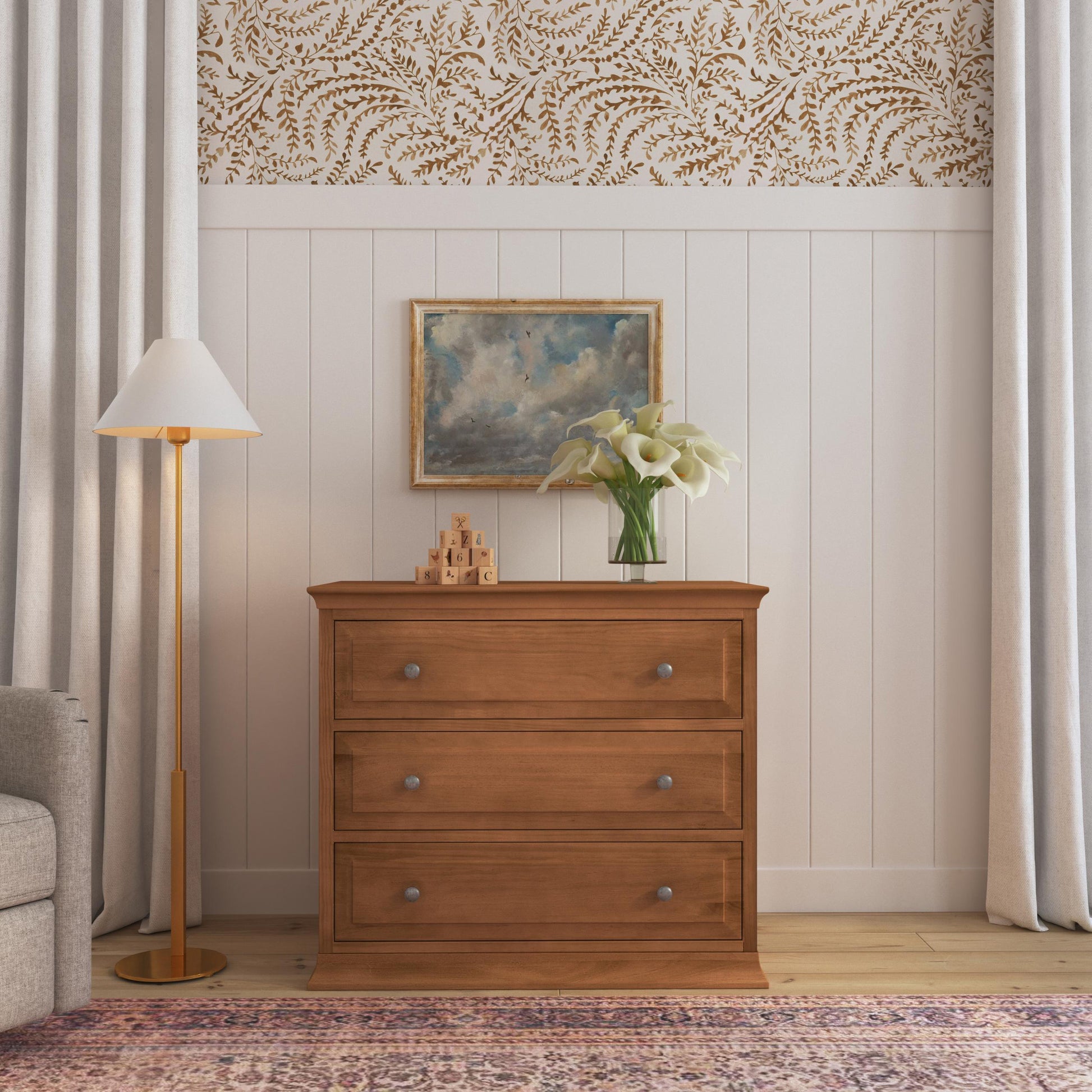 M4423HN,DaVinci Signature 3-Drawer Dresser in Hazelnut