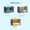 M23901E,DaVinci,Beau 3-in-1 Convertible Crib in Ebony