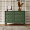 M5966FRGR,DaVinci,Jayden 6-Drawer Double Wide Dresser in Forest Green