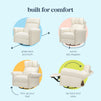 M24386VN,DaVinci,Suzy Flex Swivel Recliner w/ Adj. Arms & Headrest in Vanilla