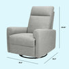 M29987FTG,DaVinci,Erin Recliner and Swivel Glider in Frost Grey