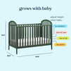 M23901FRGR,Beau 3-in-1 Convertible Crib in Forest Green