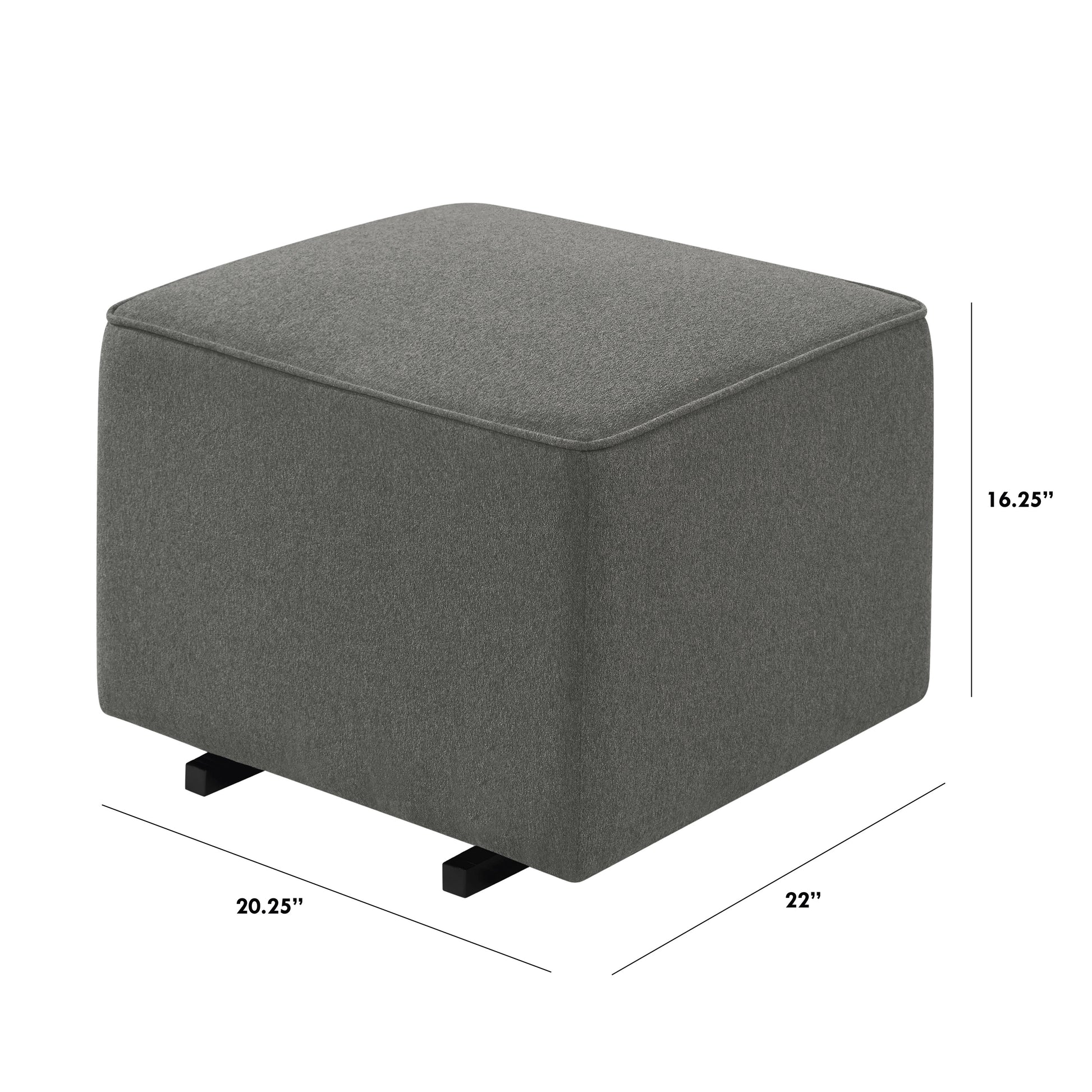 M13985GY,DaVinci,Davinci Universal Gliding Ottoman in Dark Grey Finish