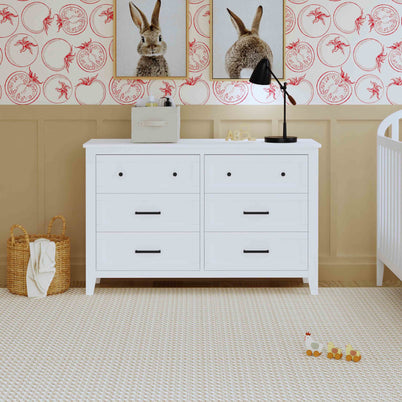 M24726W,DaVinci,Beau 6-Drawer Dresser in White
