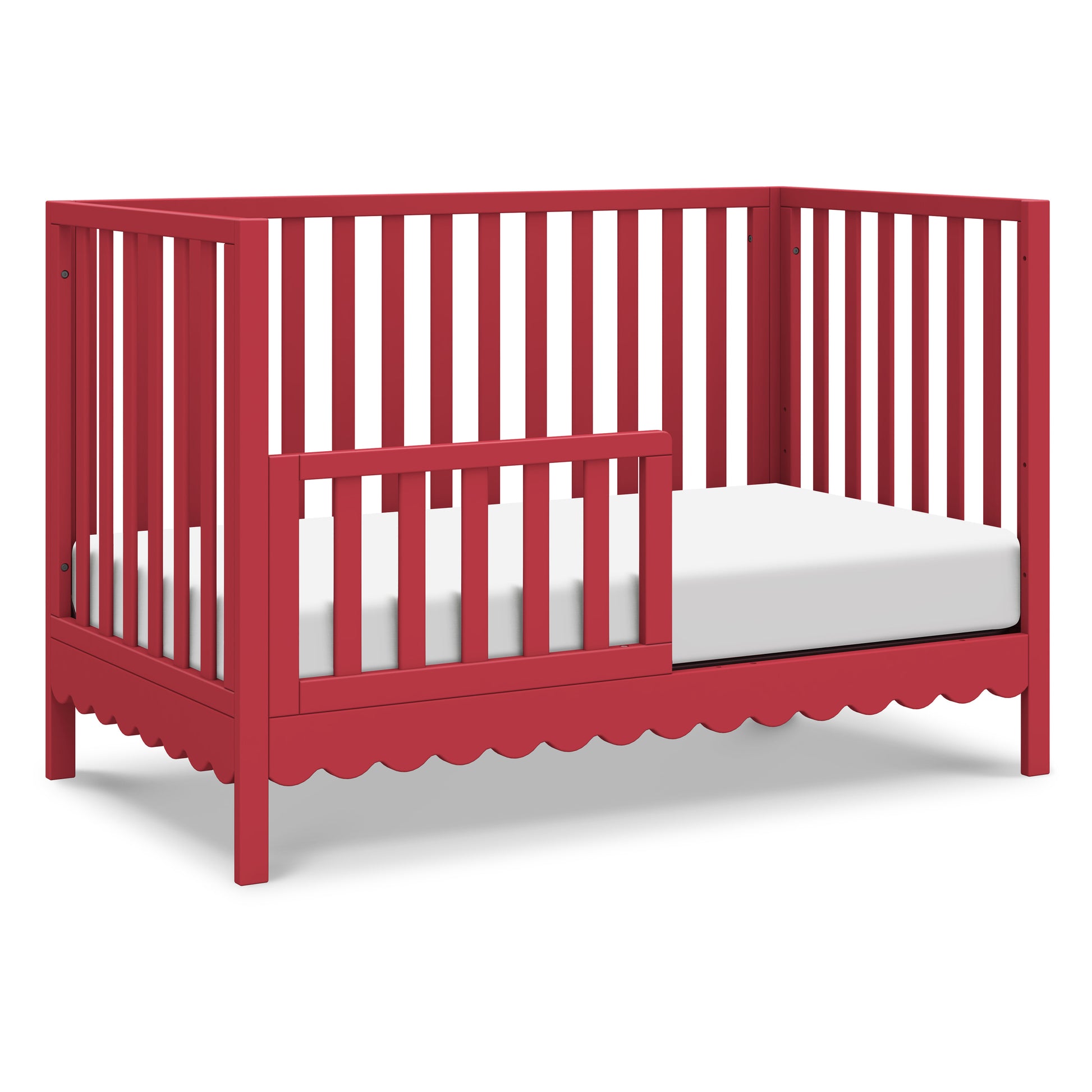 M27801TRD,Sammy Scallop 4-in-1 Convertible Crib in Strawberry Red