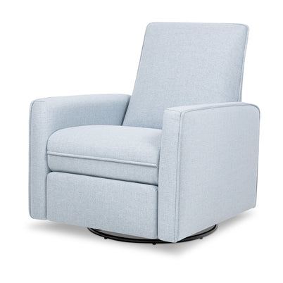 M19387PCET,DaVinci,Penny Swivel Recliner in Performance Chambray Eco-Twill