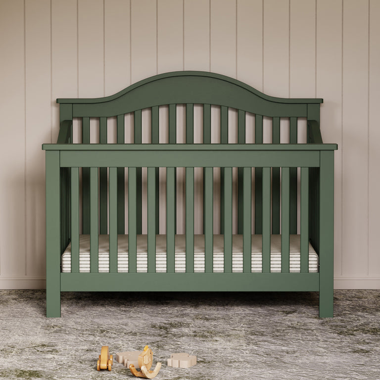 M5981FRGR,DaVinci,Jayden 4-in-1 Convertible Crib in Forest Green
