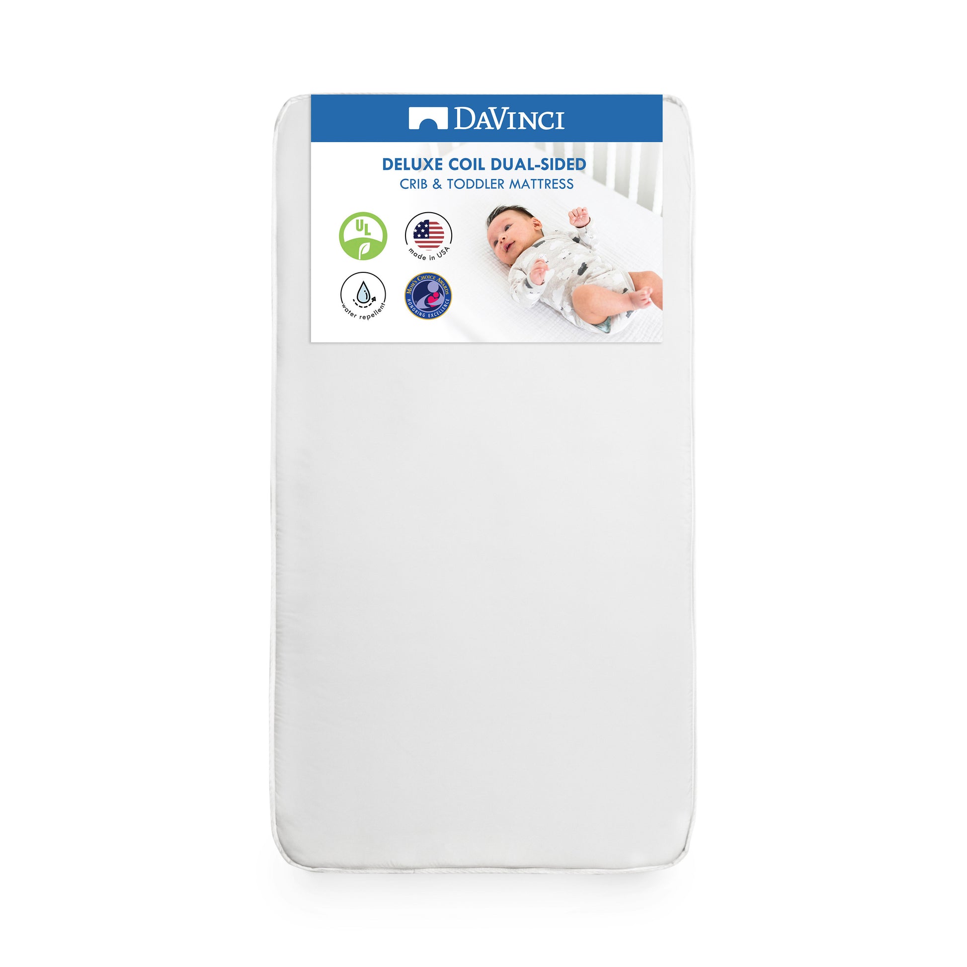 M5380C,DaVinci,Deluxe Coil Dual-Sided Crib & Toddler Mattress 100% Non-Toxic & Dual Sided Firmness