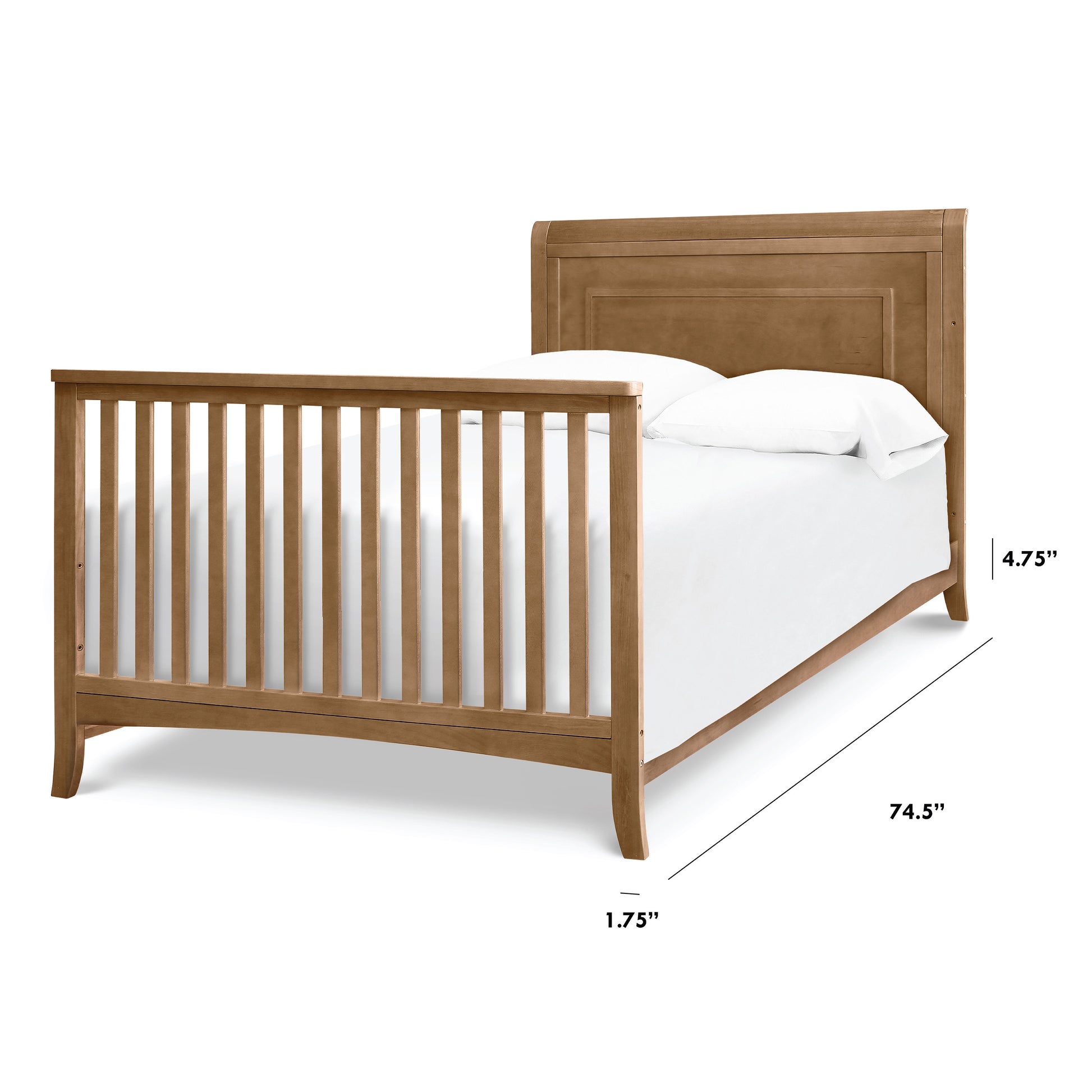 M5789HN,The MDB Family,Hidden Hardware Twin/Full Size Bed Conversion Kit in Hazelnut