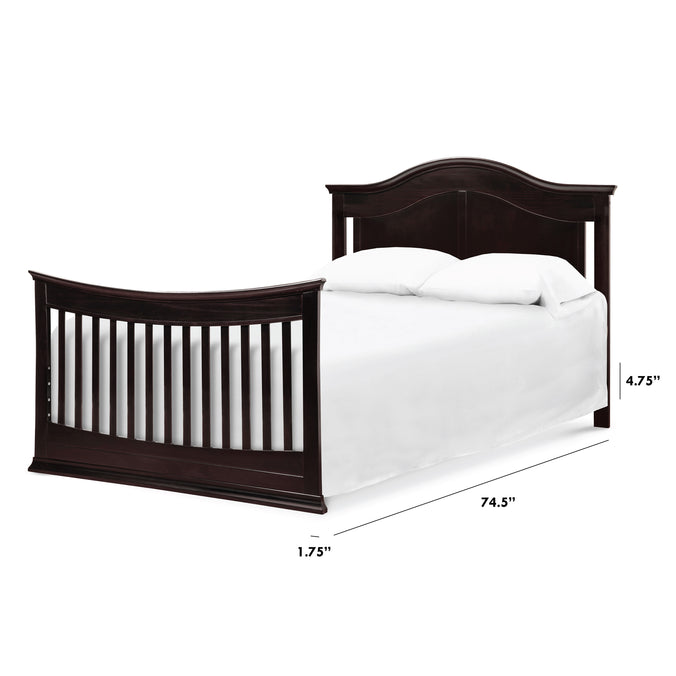 M5789DJ,The MDB Family,Hidden Hardware Twin/Full Size Bed Conversion Kit in Dark Java Finish