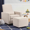 M13985CM,DaVinci,Davinci Universal Gliding Ottoman in Cream Finish with Cream Piping