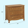 M5523CT,DaVinci,Kalani 3-Drawer Dresser in Chestnut Finish