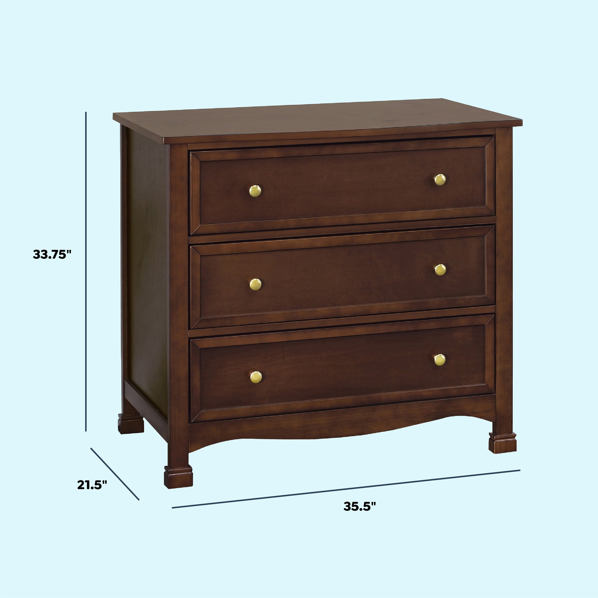 M5523Q,DaVinci,Kalani 3-Drawer Dresser in Espresso Finish