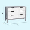 F11926GW,Carter's,Colby 6-Drawer Double Dresser in Grey and White