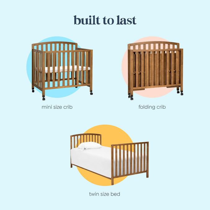 Dylan Folding Portable 3-in-1 Mini Crib – DaVinci Baby