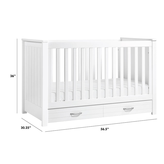 M13801W,DaVinci,Asher 3-in-1 Convertible Crib in White Finish