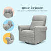 M24386FTG,DaVinci,Suzy Flex Swivel Recliner w/ Adj. Arms & Headrest in Frost Grey