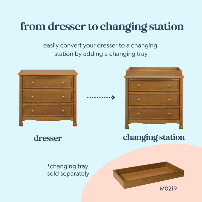 DaVinci Kalani 3 Drawer Dresser - Chestnut DaVinci Kalani 3 Drawer Dresser - Chestnut