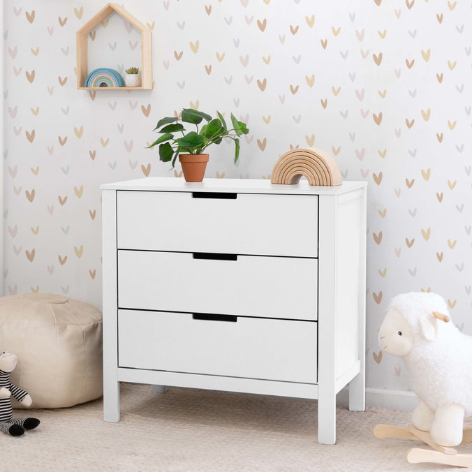 F11923W,Carter's,Colby 3-drawer Dresser in White Finish