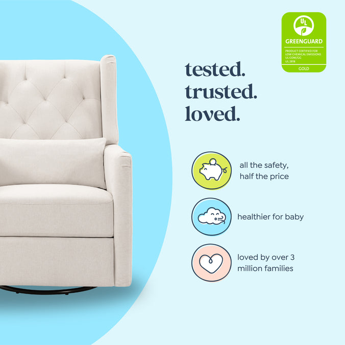 M22487PCMEW,DaVinci,Everly Recliner in Performance Cream Eco-Weave