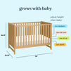 M24901HY,DaVinci,Margot 3-in-1 Convertible Crib in Honey