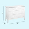 F11526W,Carter's,Morgan 6-Drawer Double Dresser in White