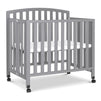 M18198G,DaVinci,Dylan Folding Portable 3-in-1 MiniCrib and TwinBed in Grey