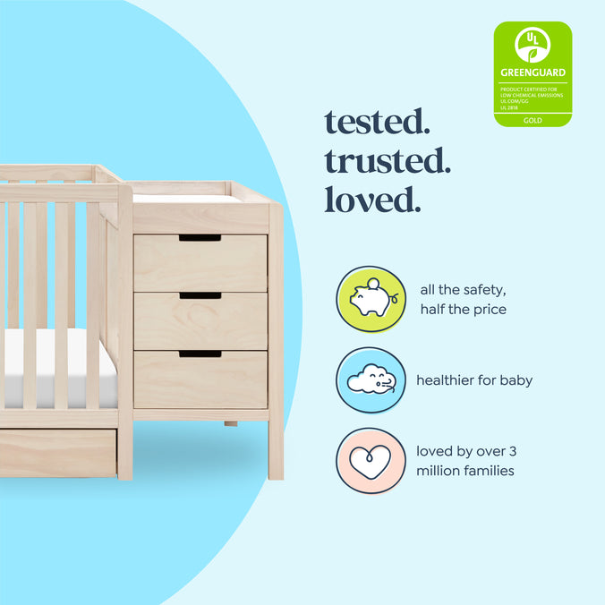 F11991NX,Carter's,Colby 4-in-1 Convertible Crib & Changer Combo in Washed Natural