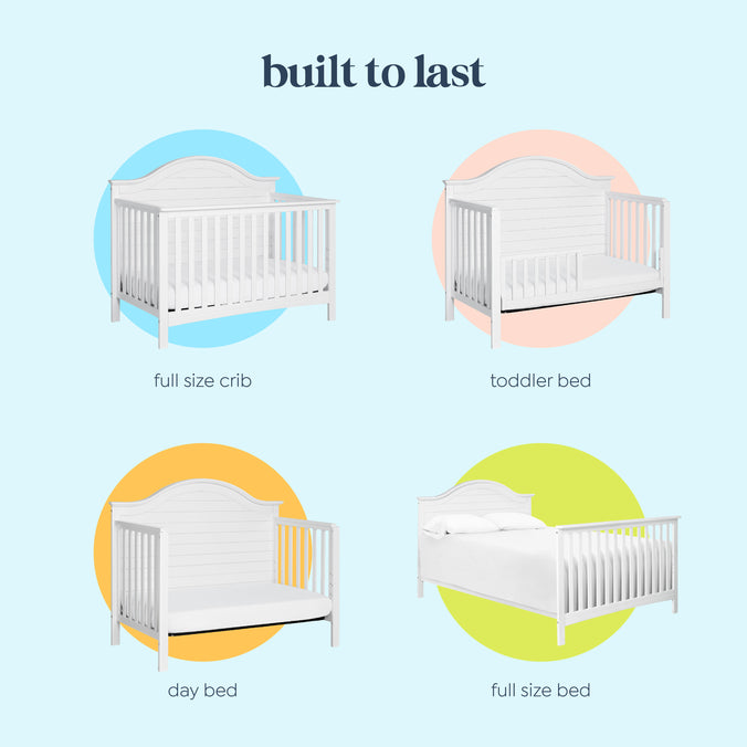 F16901W,Nolan 4-in-1 Convertible Crib in White