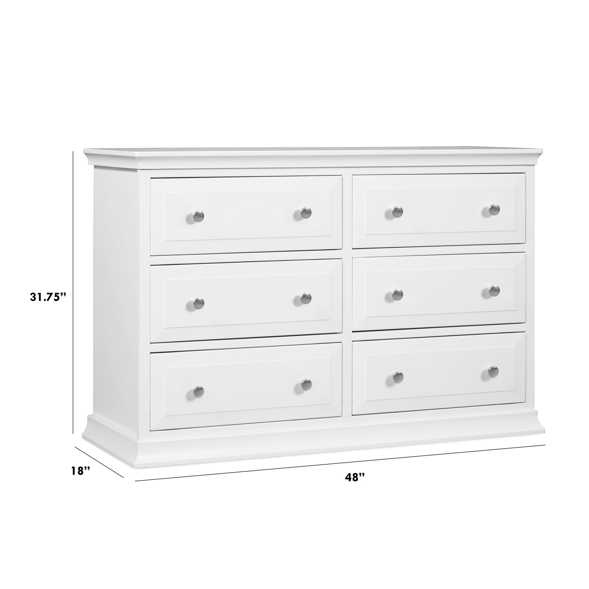 M4426W,DaVinci,Davinci Signature 6-Drawer Double Dresser in White