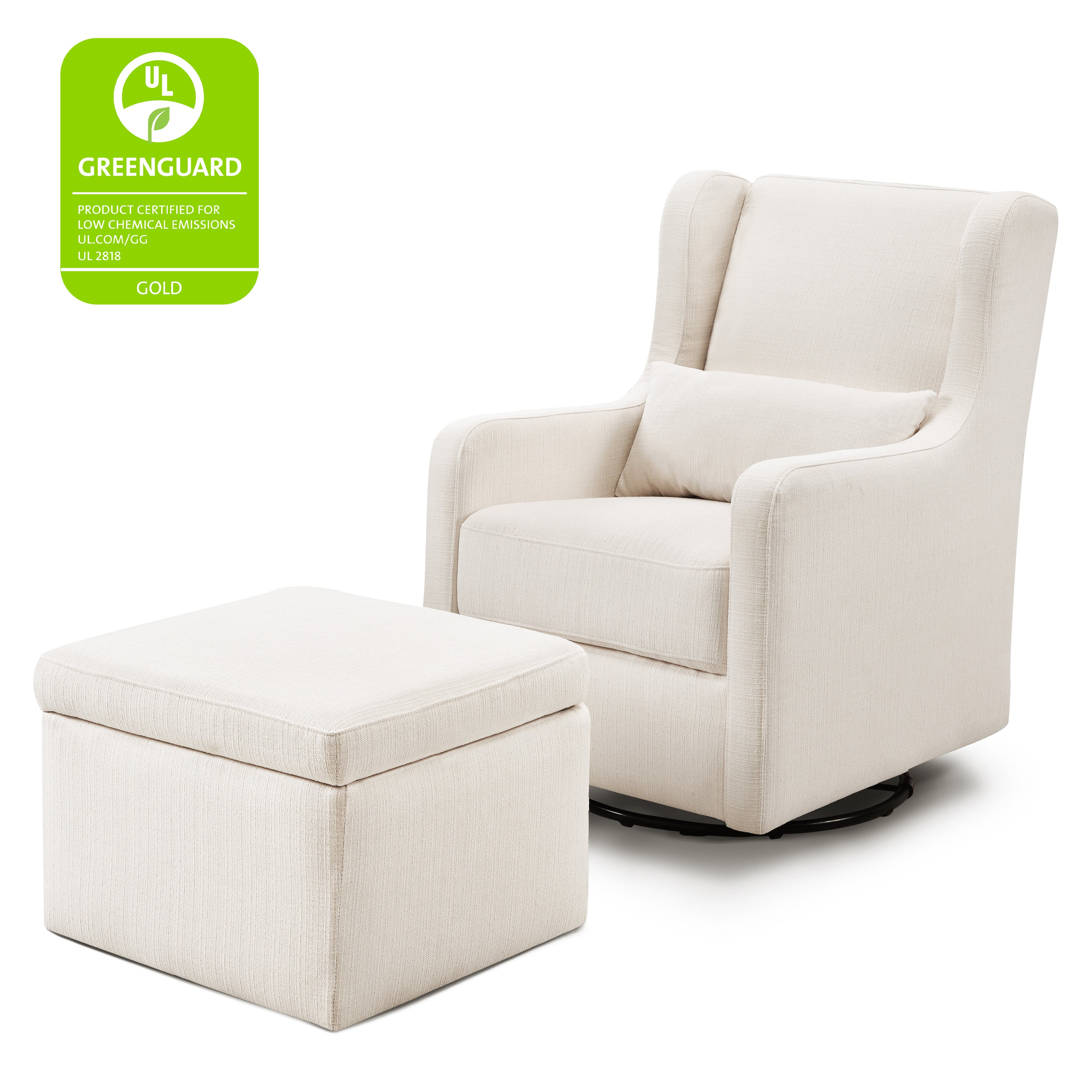 Adrian Swivel Glider with Storage Ottoman DaVinci Baby