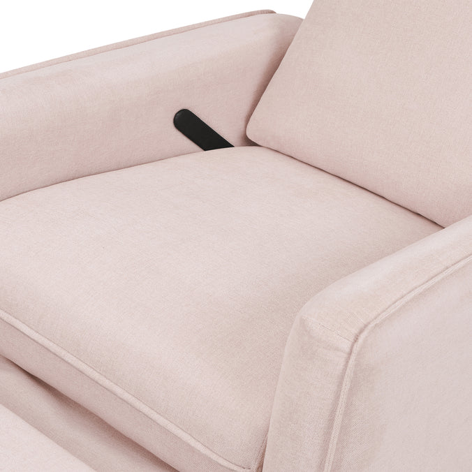 M19387PBPEW,DaVinci,Penny Swivel Recliner in Performance Pale Blush Pink Eco-Weave