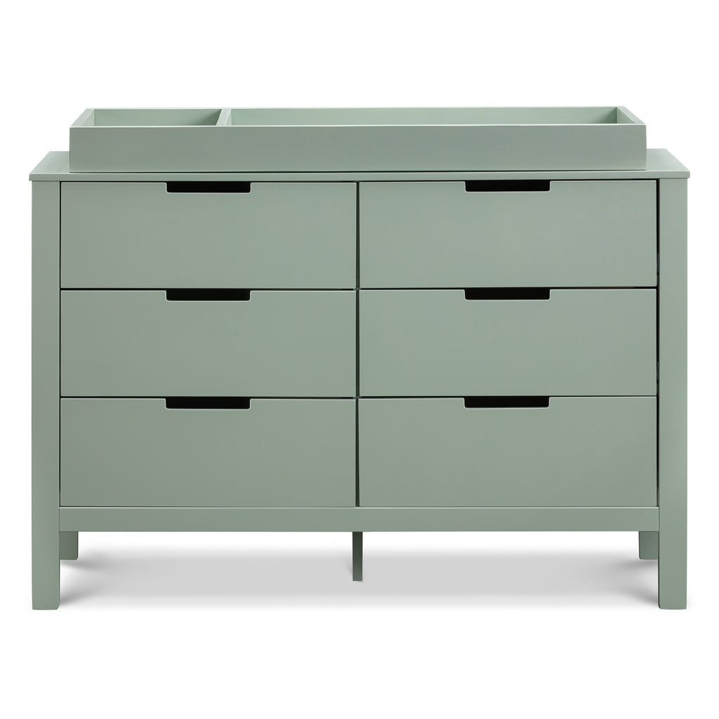 F11926LS,Colby 6-Drawer Double Dresser in Light Sage