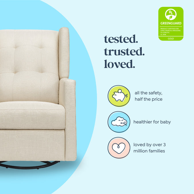 M21287NO,DaVinci,Maddox recliner and swivel glider in Natural Oat