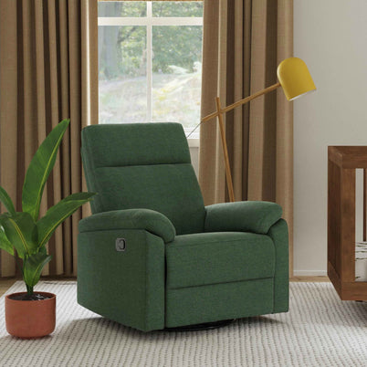 M24387PNG,DaVinci,Suzy Swivel Recliner in Pine Green