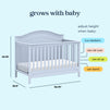 M12801PB,DaVinci,Charlie 4-in-1 Convertible Crib in Powder Blue