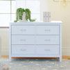 M12826PB,DaVinci,Charlie 6-Drawer Double Dresser in Powder Blue