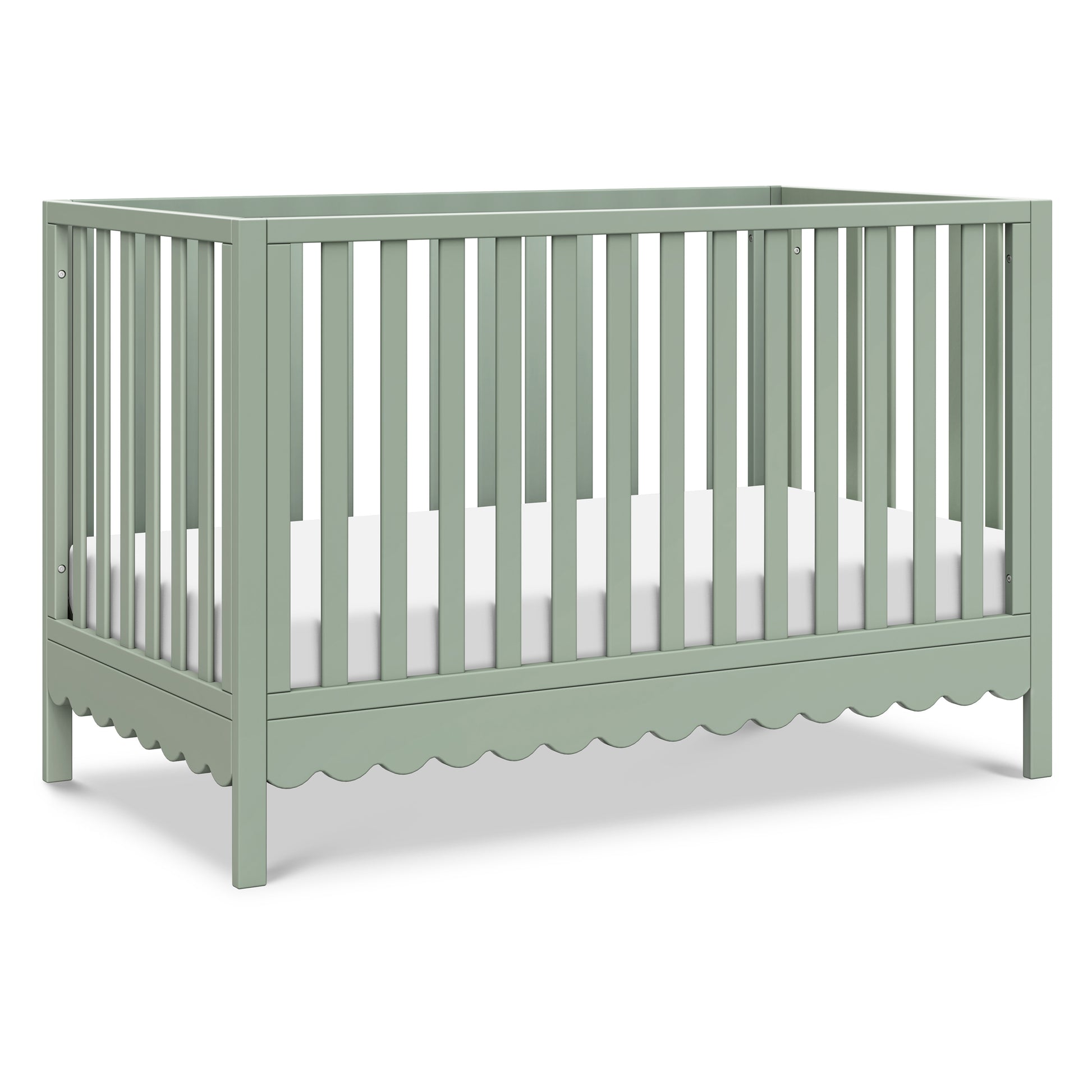 M27801LS,Sammy Scallop 4-in-1 Convertible Crib in Light Sage