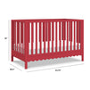 M27801TRD,Sammy Scallop 4-in-1 Convertible Crib in Strawberry Red