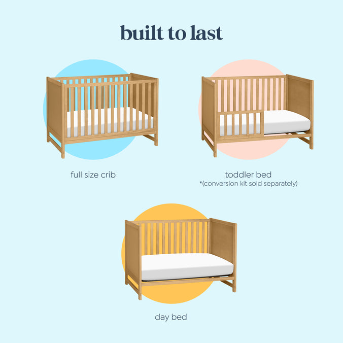 M24901HY,DaVinci,Margot 3-in-1 Convertible Crib in Honey