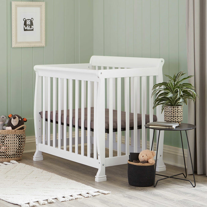 M5598W,DaVinci,Kalani 4-in-1 Convertible Mini Crib in White Finish