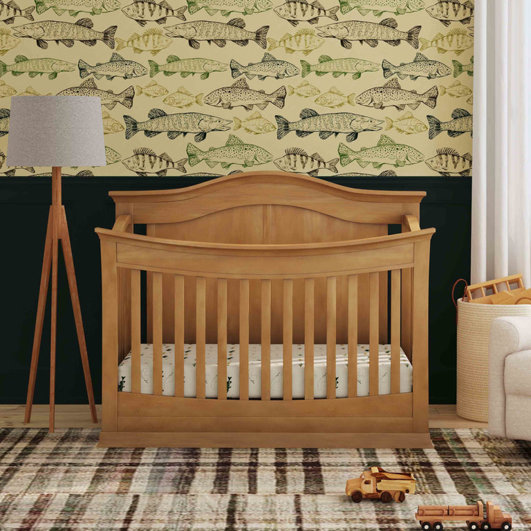 M4501HN,DaVinci,Meadow 4-in-1 Convertible Crib in Hazelnut