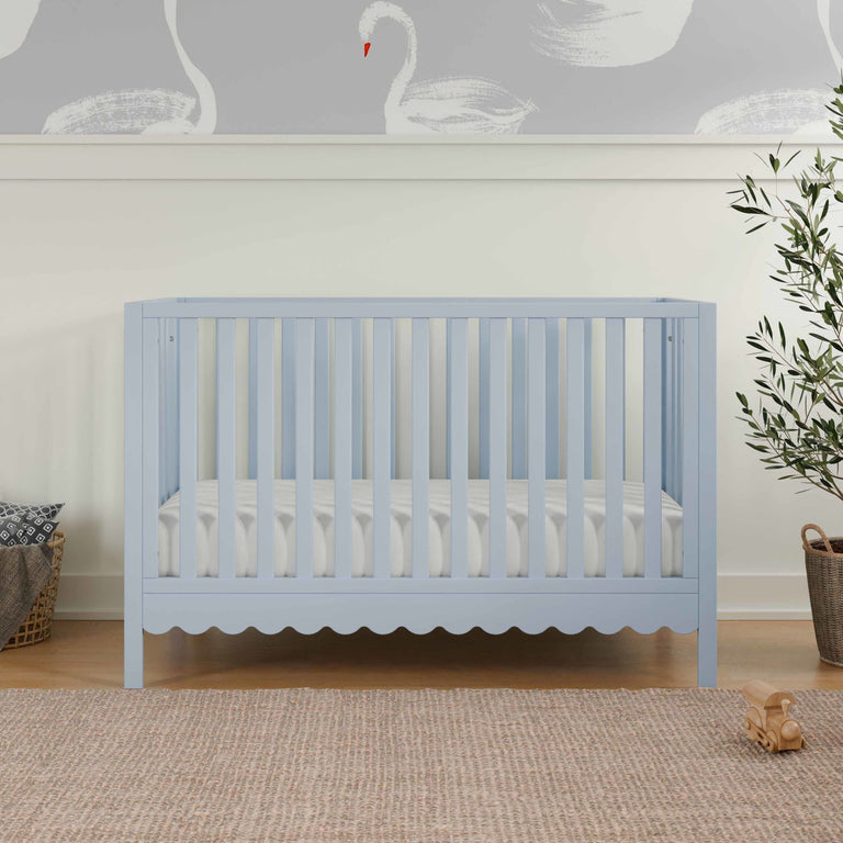 M27801PB,DaVinci,Sammy Scallop 4-in-1 Convertible Crib in Powder Blue