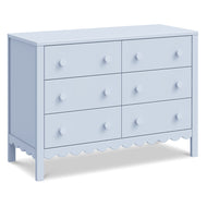 M27826PB,DaVinci,Sammy Scallop 6-Drawer Dresser in Powder Blue